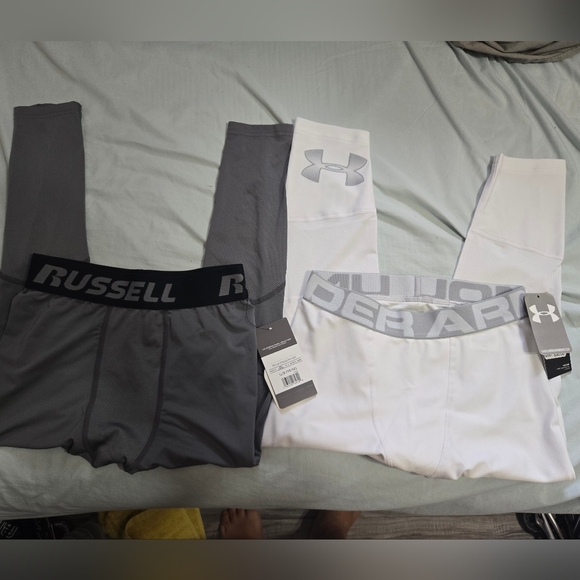 Boy's Large Under Armour And Russell Compression Pants Size Large NWT - Picture 4 of 9